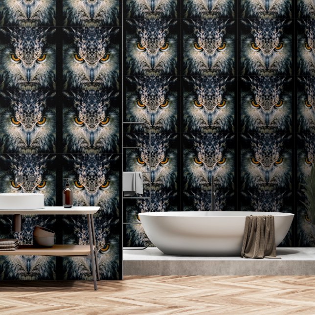 Owl Eyes Wallpaper (Bathroom)