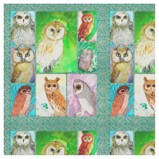 Owl Fabric (Close Up)