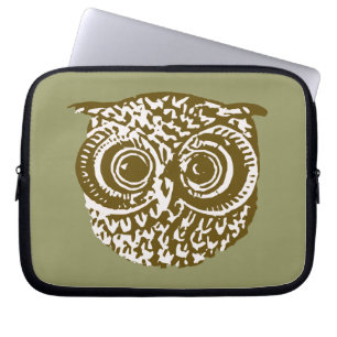 Owl face laptop sleeve