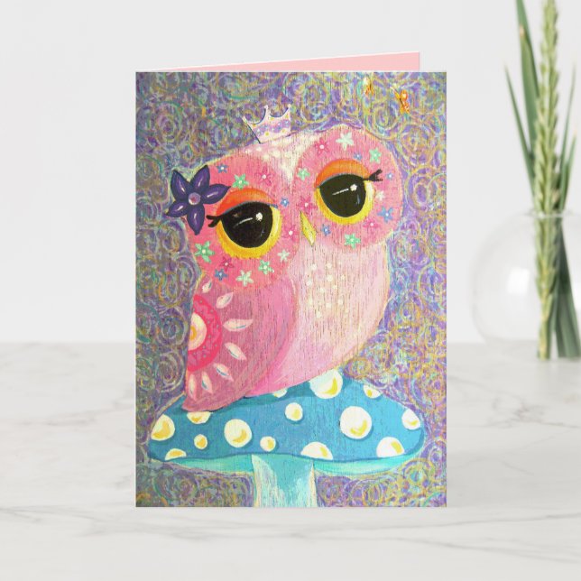 Owl Fairy Princess Card (Front)