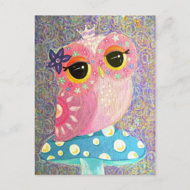 Owl Fairy Princess Postcard (Front)