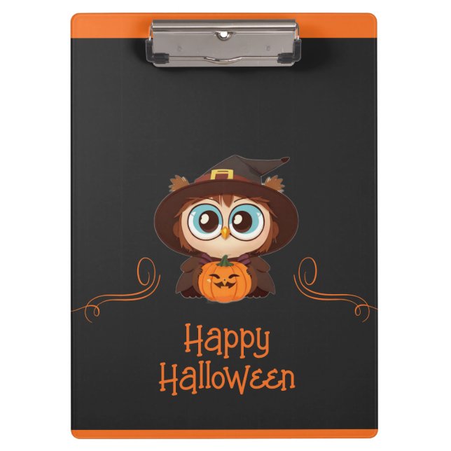 Owl/Fall/Autumn/Halloween/pumpkin Clipboard (Front)