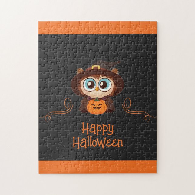Owl/Fall/Autumn/Halloween/pumpkin Jigsaw Puzzle (Vertical)