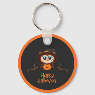 Owl/Fall/Autumn/Halloween/pumpkin Key Ring