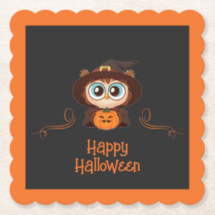 Owl/Fall/Autumn/Halloween/pumpkin Paper Coaster