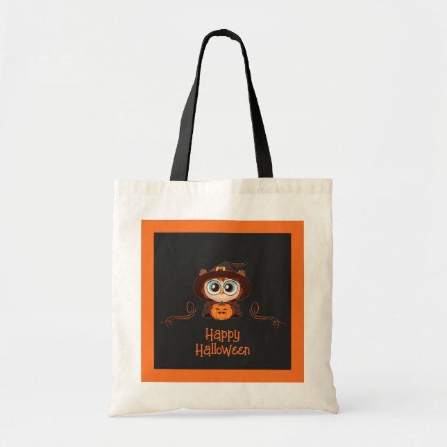 Owl/Fall/Autumn/Halloween/pumpkin Tote Bag (Front)