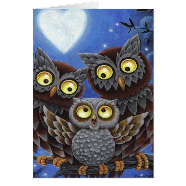 Owl Family Card (Front)