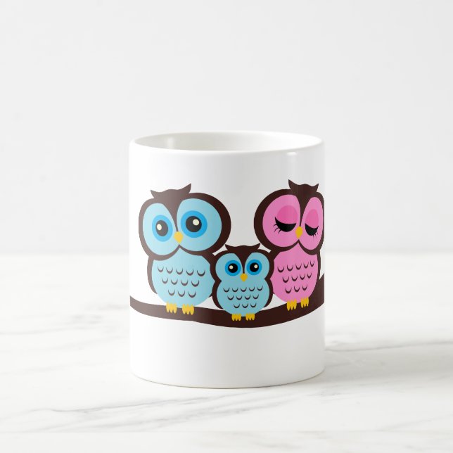 Owl Family Coffee Mug (Center)