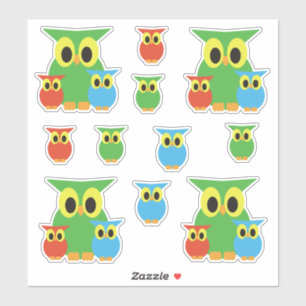 Owl family friends gathering