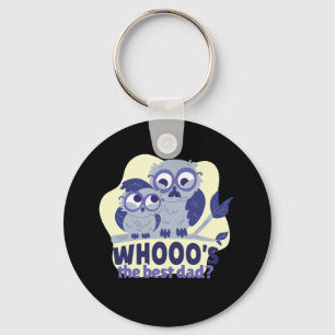 Owl Family Gift For Daddy Key Ring