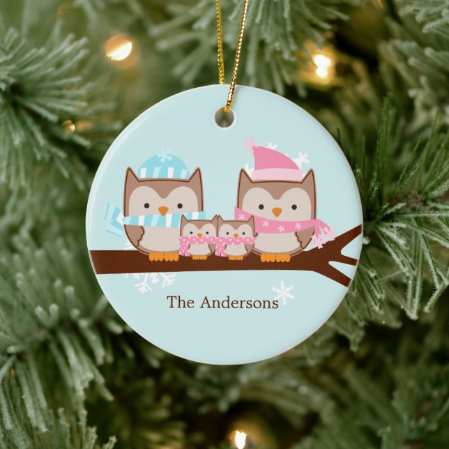Owl Family Ornaments (Tree)
