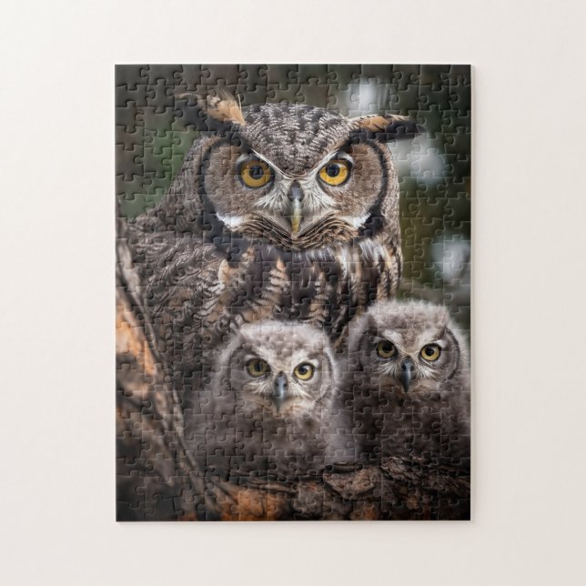 Owl Family Puzzle (Vertical)