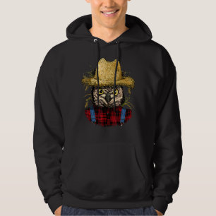 Owl Farmer Farming Agriculture Rancher Bird Animal Hoodie