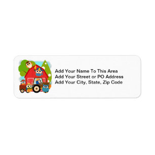 Owl Farmers Return Address Label