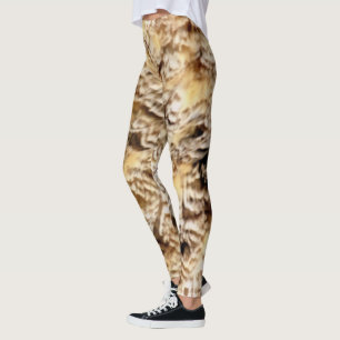 Owl Feather Photograph Leggings