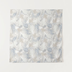 owl Feathers, gray, beige and blue, bird, light, Tapestry