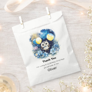 Owl First Birthday Favour Bag