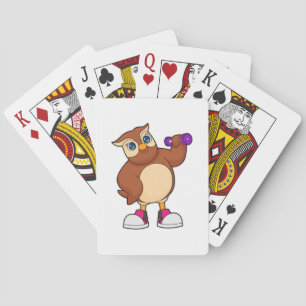 Owl Fitness Dumbbell Playing Cards