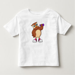 Owl Fitness Dumbbell Toddler T-Shirt