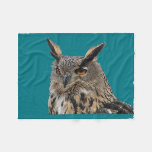 Owl Fleece Blanket (Front (Horizontal))