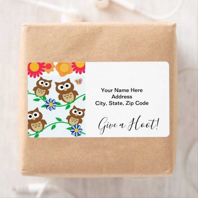 Owl Floral Give a Hoot!  Labels (Insitu)