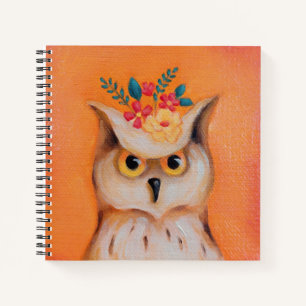 Owl & Flowers Hardcover Notebook