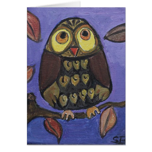Owl Folk Art Painting (Front)
