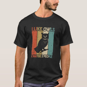 Owl For Kids Men Women Animal Owl Vintage T-Shirt
