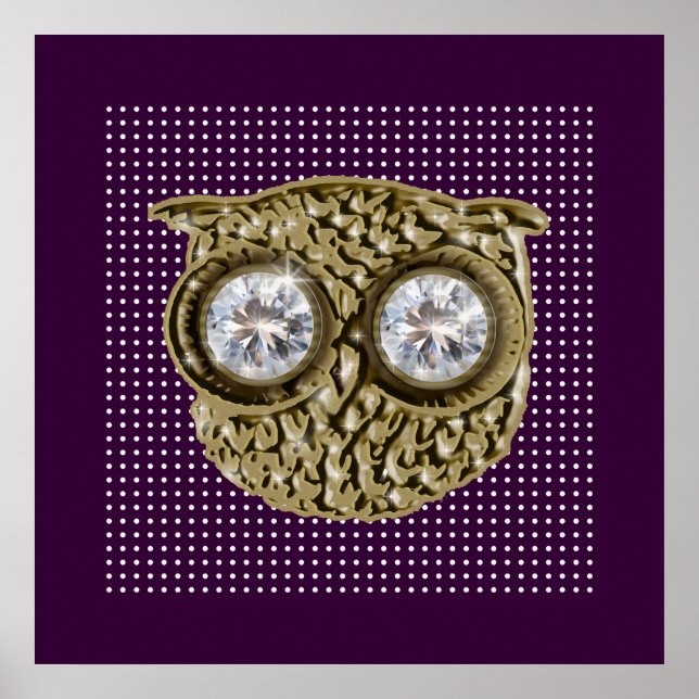 Owl for wall ~ birds poster (Front)