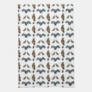 Owl Frenzy Kitchen Towel (choose colour)