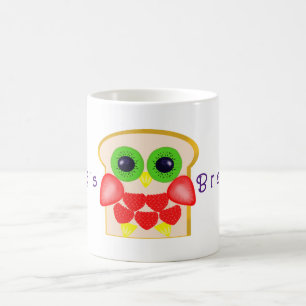 Owl Fruits Bread Breakfast Coffee Mug