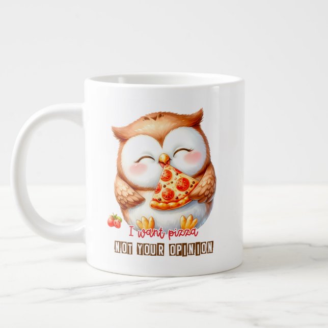 Owl Fun Large Coffee Mug (Left)