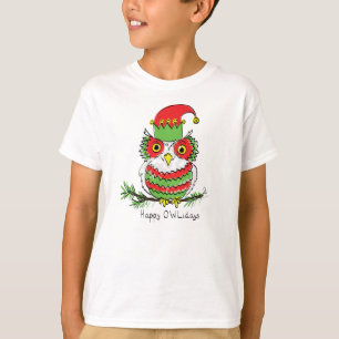 Owl Funny Christmas Cute Holiday T-Shirt