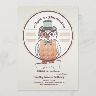 Owl Gentleman Invitation