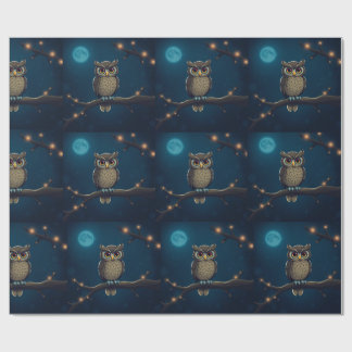 Owl gift rapping wrapping paper
