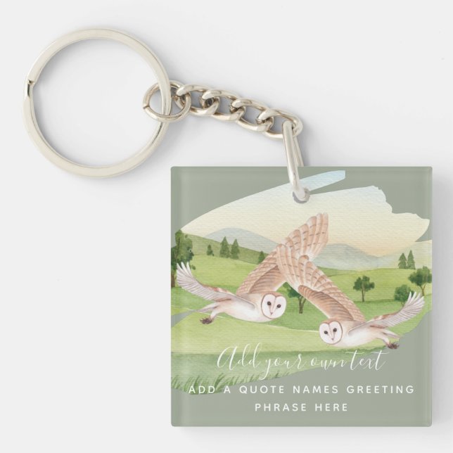 OWL GIFTS - Personalised Key Ring (Front)