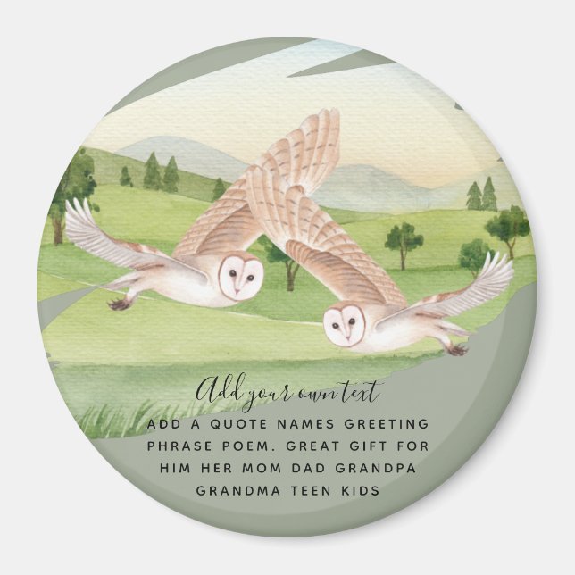 OWL GIFTS - Personalized Magnet (Front)