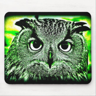 Owl goes Green Mouse Pad