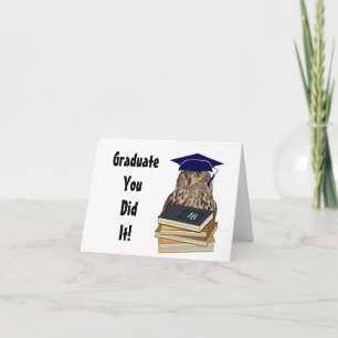 Owl Graduation Folded Greeting Card