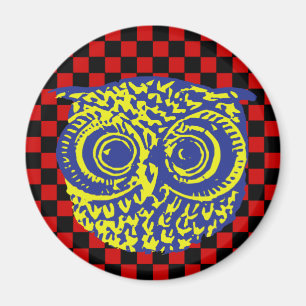 owl graphic . bird magnet