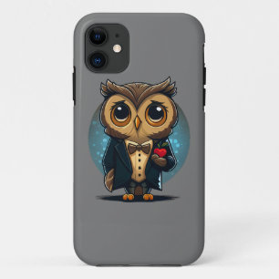 Owl Groom in Love: Perfect Valentine's Day Gift iPhone 11 Case