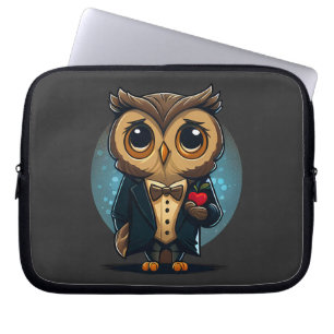 Owl Groom in Love: Perfect Valentine's Day Gift Laptop Sleeve