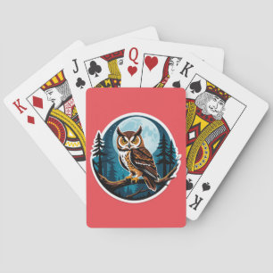 Owl Guardian of Woods Playing Cards