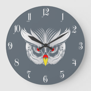 Owl head large clock