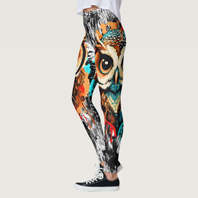 Owl Head - Owl Leggings (Left)