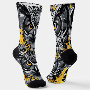 Owl Head - Owl Socks - Cute Owl Socks