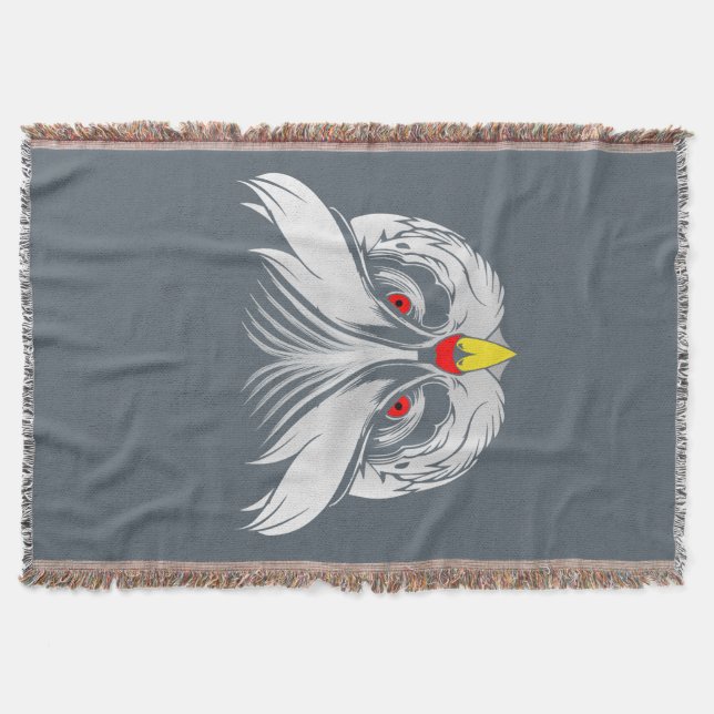 Owl head throw blanket (Front)