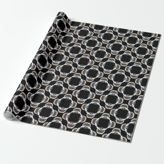 Owl head wrapping paper (Unrolled)