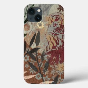 Owl Heart Branches Overlay And Texture Collage iPhone 13 Case