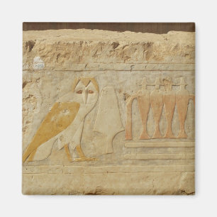 Owl Hieroglyph Detail, Hatshepsut Temple, Egypt Magnet